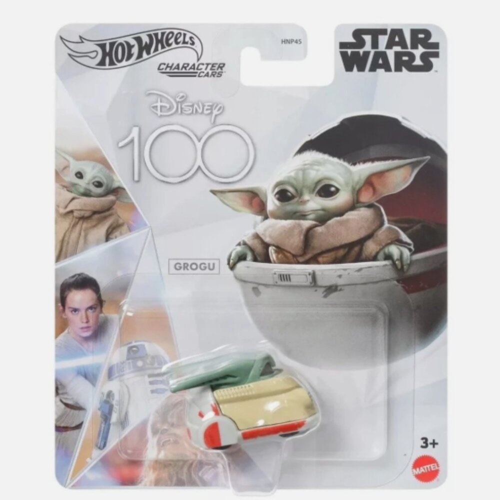 Hot Wheels Star Wars Disney 100 Year Grogu Character Car, NIB